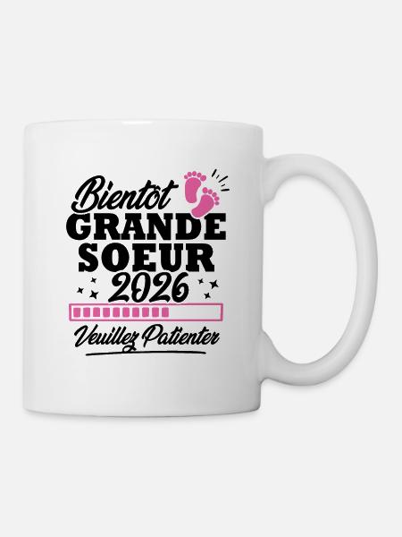 Bientôt grande soeur 2026 - Mug blanc - blanc
