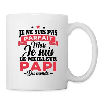 Je ne suis pas parfait meilleur papi du monde - Mug blanc - blanc - Droite