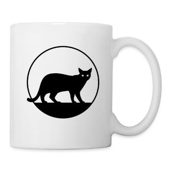 Mignon Cat Motif Autocollant Tablier Coupe Chemise - Mug blanc - blanc - Droite