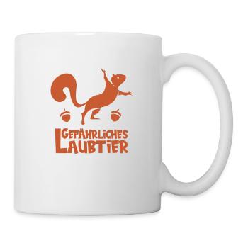 Gefährliches Laubtier Eichhörnchen - Tasse - Weiß - Rechts