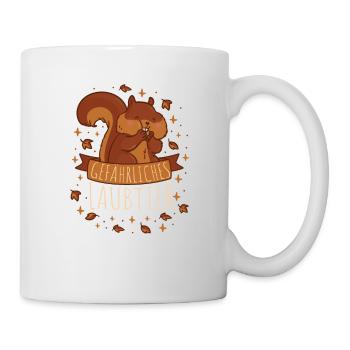 Gefährliches Laubtier Eichhörnchen - Tasse - Weiß - Rechts