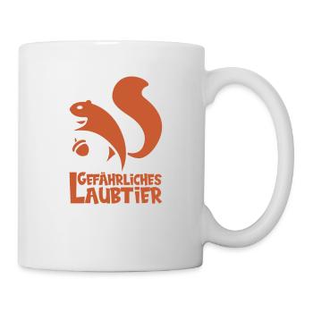 Gefährliches Laubtier Eichhörnchen - Tasse - Weiß - Rechts