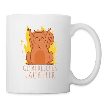 Gefährliches Laubtier Eichhörnchen - Tasse - Weiß - Rechts
