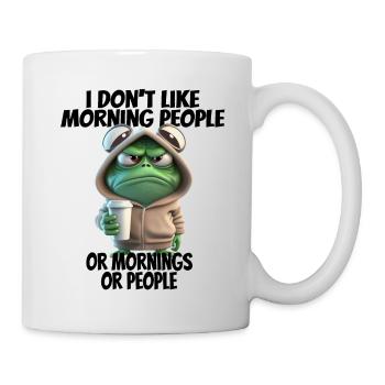 C’est drôle de dire que je n’aime pas les gens du matin... - Mug blanc - blanc - Droite