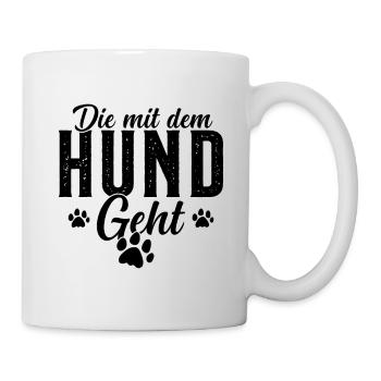 The one who walks with the dog Dogs Mom - Mug - white - Right