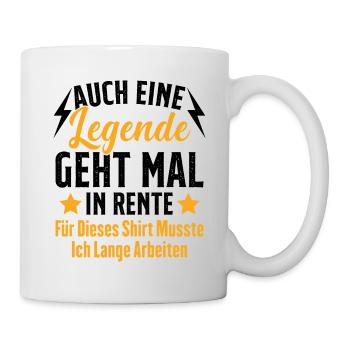 Une légende prend sa retraite Un drôle de retraité - Mug blanc - blanc - Droite