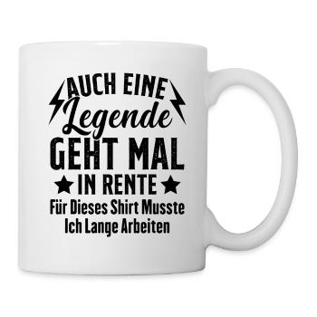 Une légende prend sa retraite Un drôle de retraité - Mug blanc - blanc - Droite
