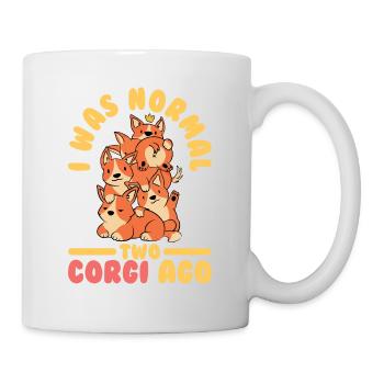 Corgi two Corgi ago- Corgi Geschenk - Tasse - Weiß - Rechts