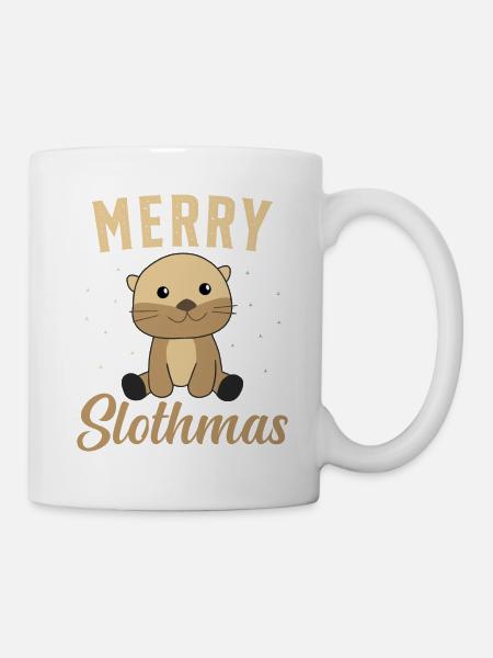 Faultier Weihnachten Weihnachtsgeschenk - Tasse - Weiß