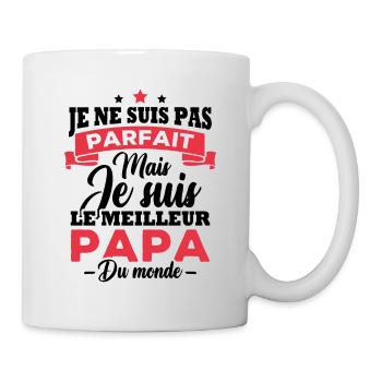Pas parfait mais le meilleur papa du monde - Mug blanc - blanc - Droite