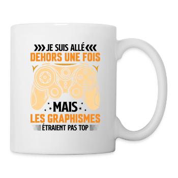Humour cadeau console graphisme jeux vidéo - Mug blanc - blanc - Droite