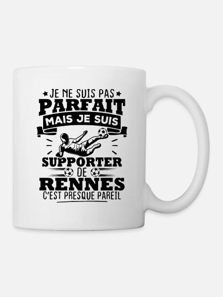 Pas parfait mais je suis supporter de Rennes - Mug blanc - blanc