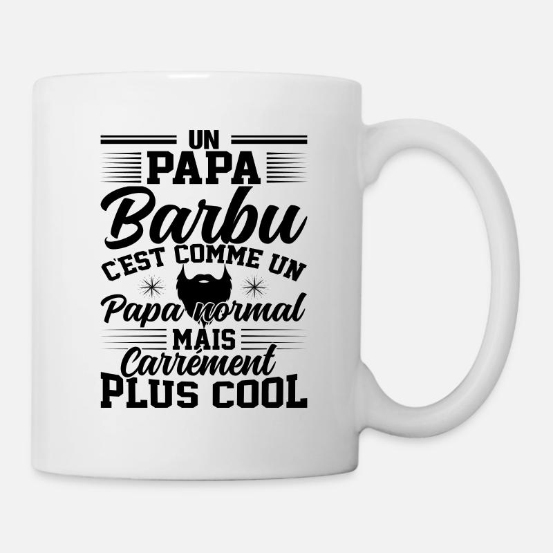 Un papa barbu c'est comme un papa normal - Mug blanc - blanc