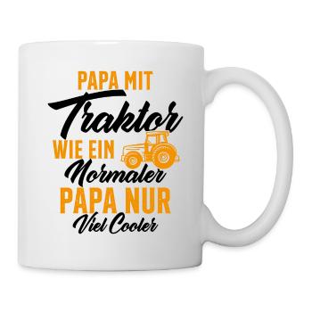 papa nit traktor wie ein normaler - Tasse - Weiß - Rechts