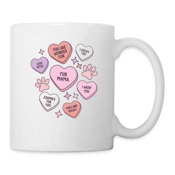 My Dog Is My Valentine Conversation Hearts - Mug - white - Right