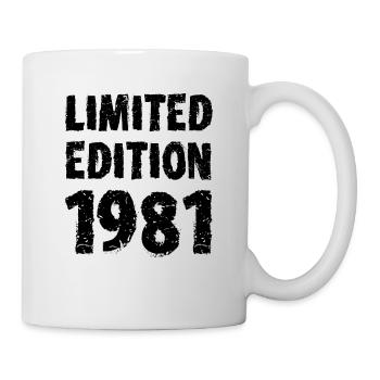 1981 Limited Edition Geburtstag Geschenk Frau Mann - Tasse - Weiß - Rechts