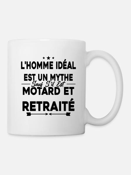 Motard à la retraite Retraité Moto Cadeau - Mug blanc - blanc