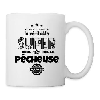 super pêcheuse 100% parfaite t-shirt humour - Mug blanc - blanc - Droite