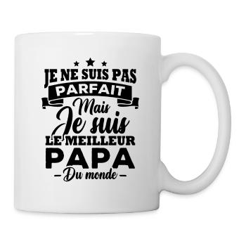 Je ne suis pas parfait meilleur papa du monde - Mug blanc - blanc - Droite
