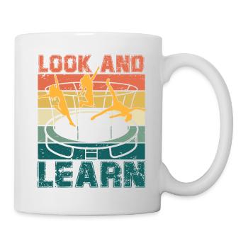 Schauen und lernen - Tasse - Weiß - Rechts