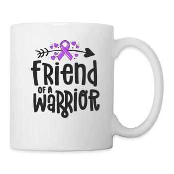 Friend Of A Warrior Purple Awareness Ribbon - Mug - white - Right