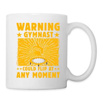 Warning Gymnast could flip at any moment - Mug - white - Right