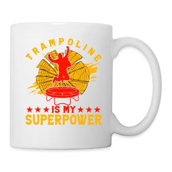 Trampolin ist meine Superkraft - Tasse - Weiß - Rechts