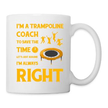 Trampolin-Trainer - Tasse - Weiß - Rechts