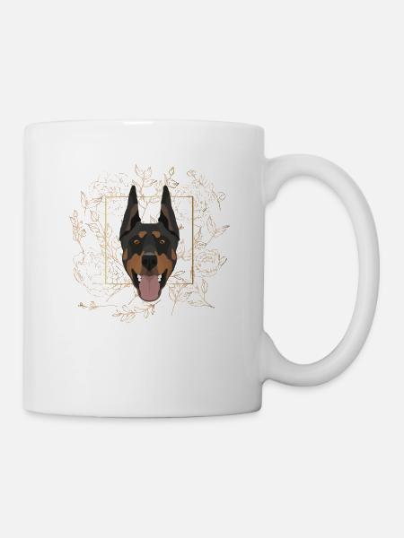 Golden Dog Doberman - Mug - white