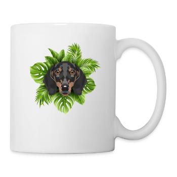Tropical Dackel - Tasse - Weiß - Rechts