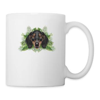 Tropical Dackel - Tasse - Weiß - Rechts