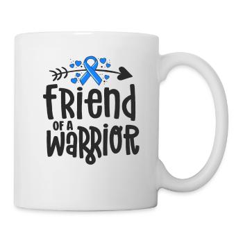 Friend Of A Warrior Support Team Blue Ribbon - Tasse - Weiß - Rechts