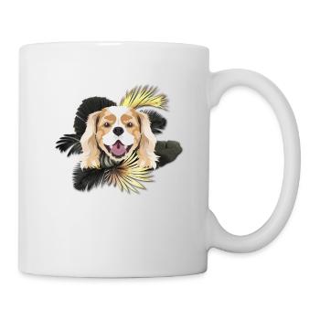 Golden Dog Cavalier King Charles Spaniel - Mug - white - Right