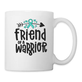 Friend Of A Warrior Support Team Ovarian Cancer - Mug - white - Right