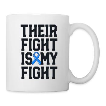 Ihr Kampf ist mein Kampfpartner Unterstützung ALS - Tasse - Weiß - Rechts
