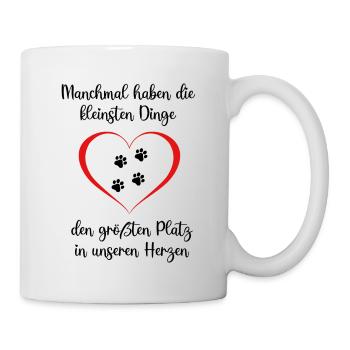 Kleine Dinge haben den größten Platz im Herzen - Tasse - Weiß - Rechts