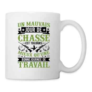 Cadeau pour Chasseur / Un mauvais jour de Chasse - Mug blanc - blanc - Droite
