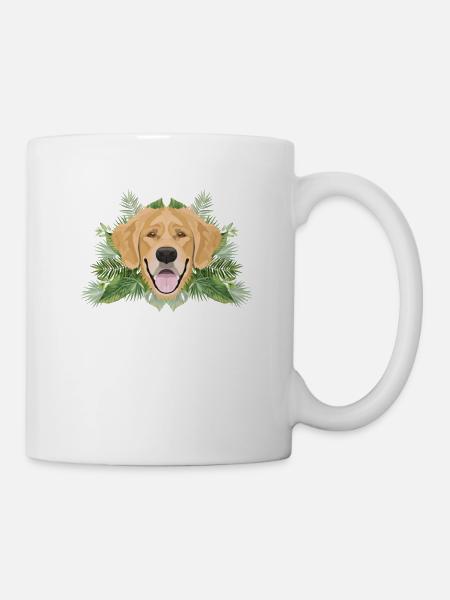 Tropical Golden Retriever - Mug blanc - blanc