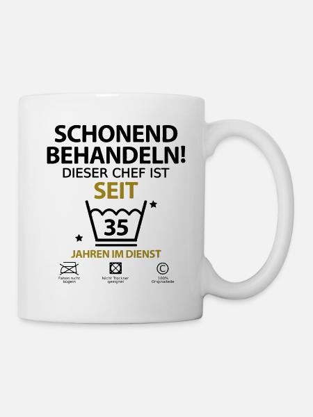 Chef Jubiläum Firmenjubiläum 35 Jahre Jähriges - Tasse - Weiß