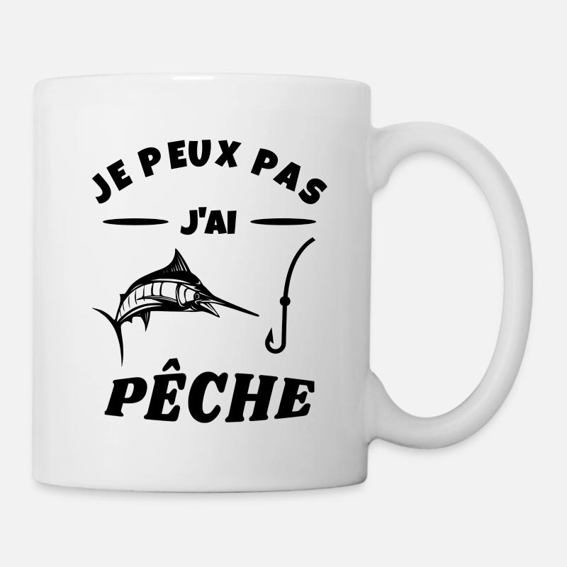 je peux pas j'ai pêche humour pêcheur - Mug blanc - blanc