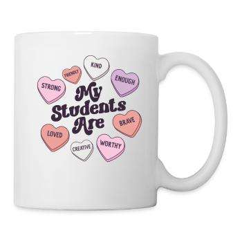 Lehrer Valentinstag Positive Affirmationen - Tasse - Weiß - Rechts