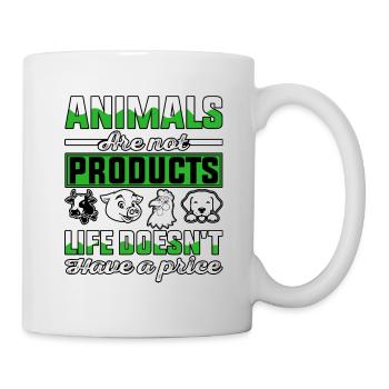 Les animaux ne sont pas des produits La vie n’a pas de prix - Mug blanc - blanc - Droite