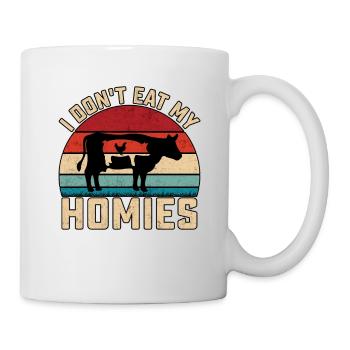 Je ne mange pas mes homies - Mug blanc - blanc - Droite