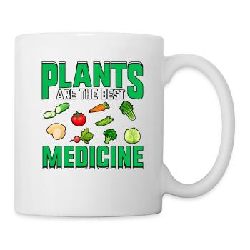 Plants are the best medicine Vegan - Mug - white - Right
