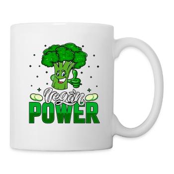 Vegan power - Tasse - Weiß - Rechts