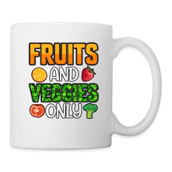 Fruits et légumes seulement - Mug blanc - blanc - Droite