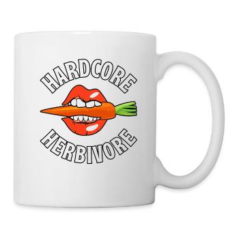 Handcore herbivore vegan - Mug - white - Right