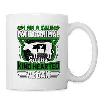 I am a kale eating animal saving kind hearted - Tasse - Weiß - Rechts