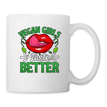 Les filles végétaliennes ont meilleur goût - Mug blanc - blanc - Droite