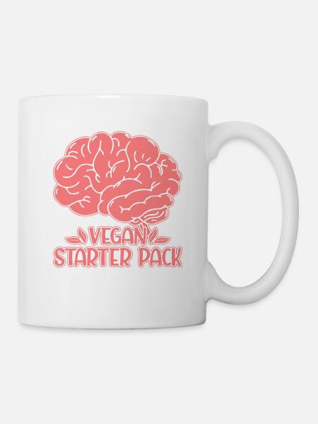 Vegan starter pack - Tasse - Weiß